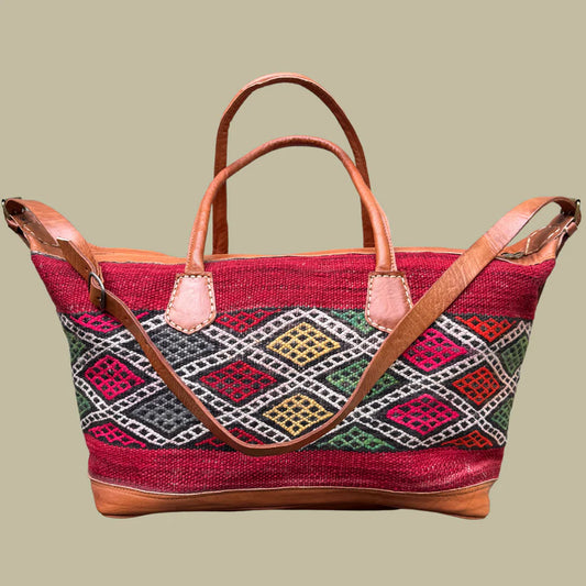Kilim Weekender Travel Bag – Custom order only - Bespoke Handcrafted KilimBags