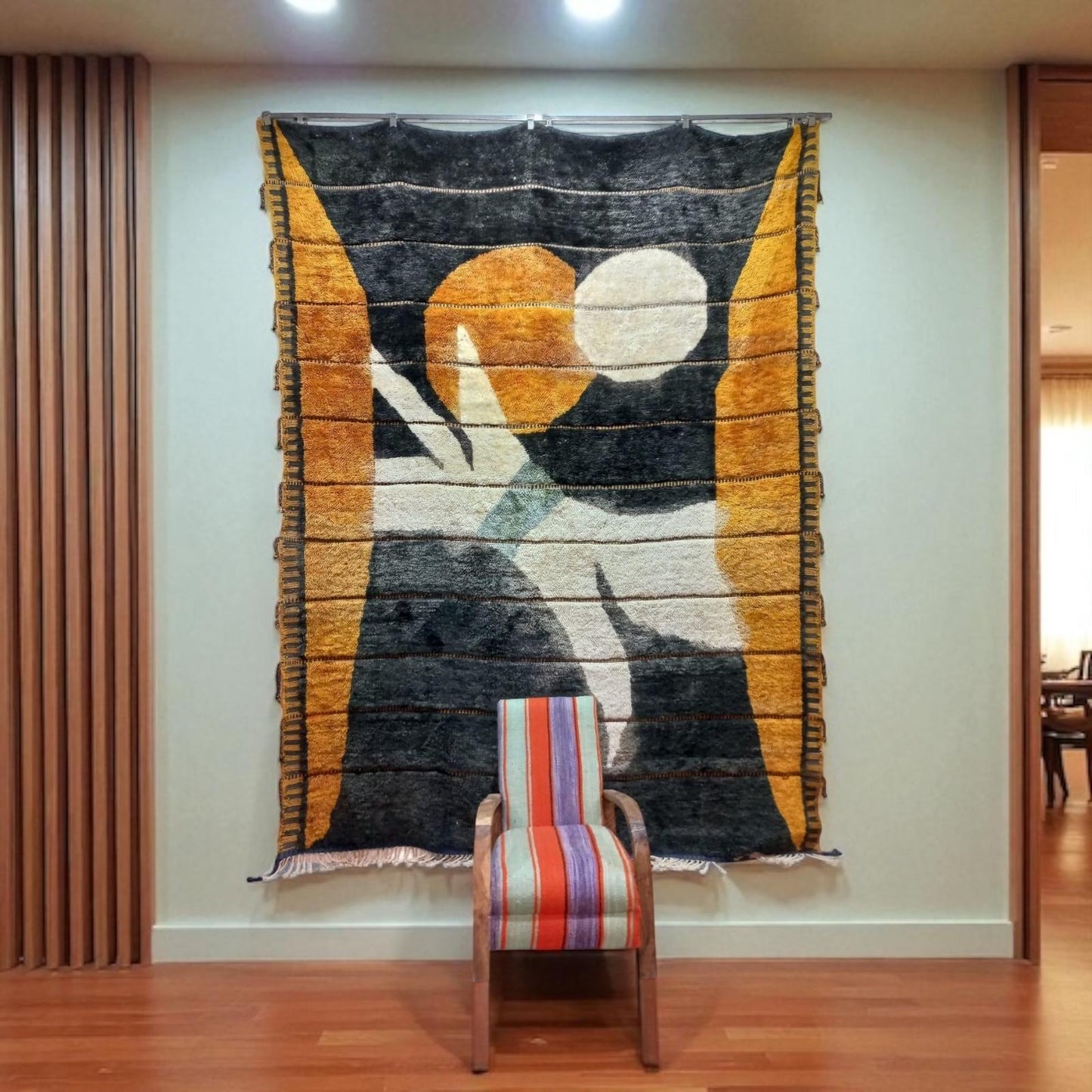 Unique Abstract Wool Design Carpet