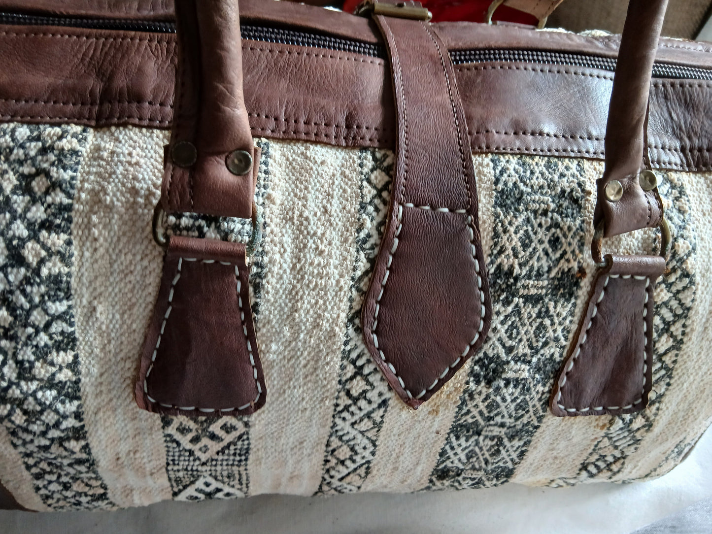 Custom order kilim Leather Bag