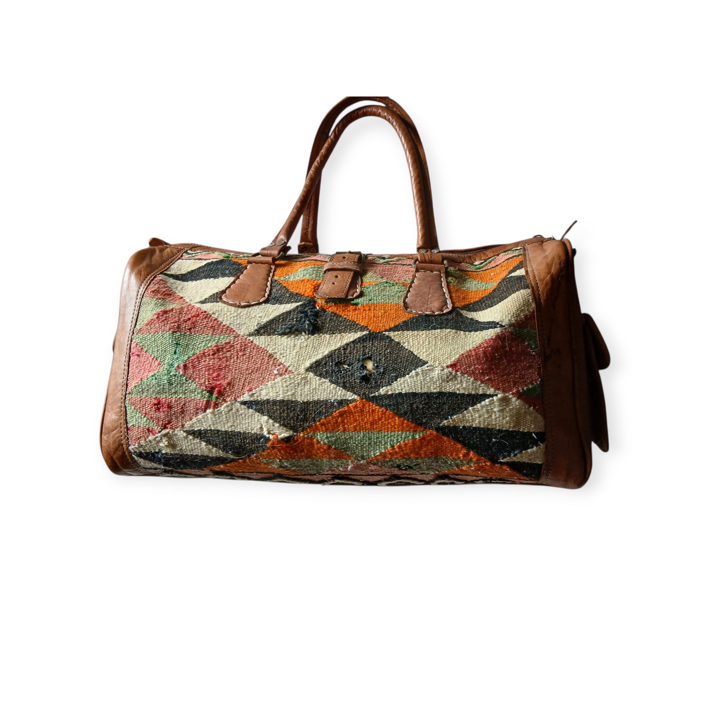 Custom order kilim Leather Duffle Bag